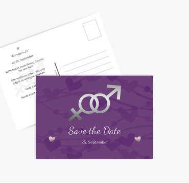 Save-the-Date Im Zeichen der Liebe