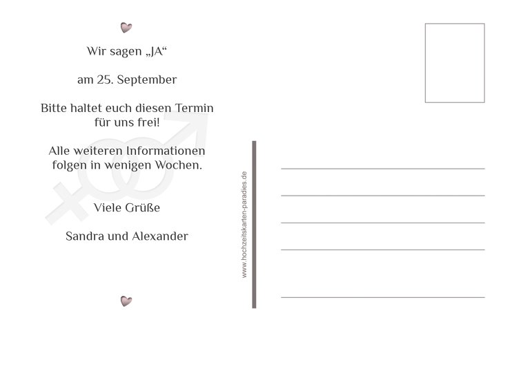 Ansicht 3 - Save-the-Date Im Zeichen der Liebe