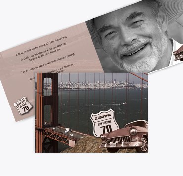 Geburtstagskarte old bridge 70 Foto