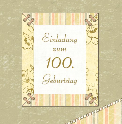 Ansicht 3 - Geburtstagseinladung Nostalgie 100 Foto