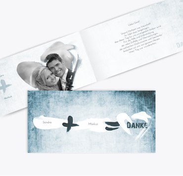 Hochzeit Dankeskarte Du + Ich = Liebe