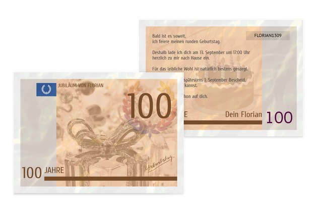 Einladungskarten Zum 100 Geburtstag Karten Paradies De