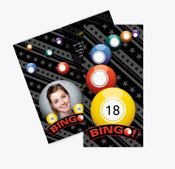 Einladung zum Geburtstag Bingo 18 Foto