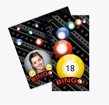 Einladung zum Geburtstag Bingo 18 Foto