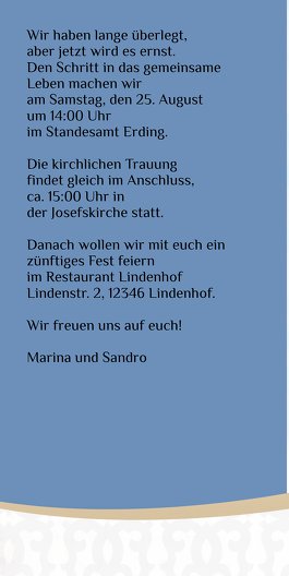 Ansicht 5 - Hochzeit Einladung Unzertrennlich