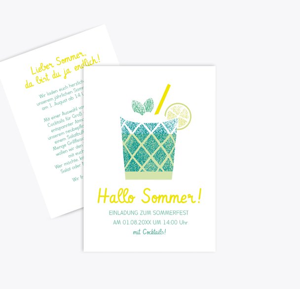 Einladung Sommerfest Cocktail