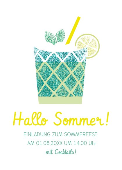 Ansicht 2 - Einladung Sommerfest Cocktail