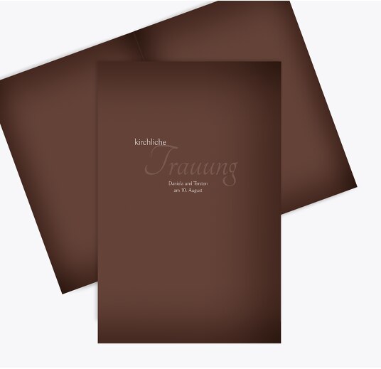 Hochzeit Kirchenheft Umschlag ewige Verbindung braunmatsch 148x210mm