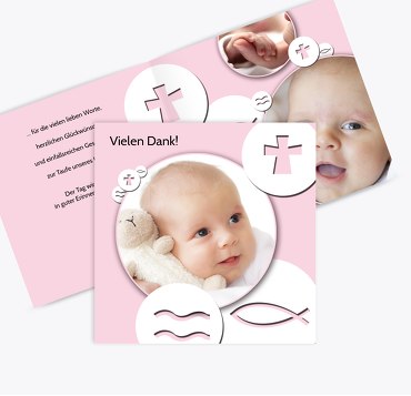 Taufe Dankeskarte Taufsymbole