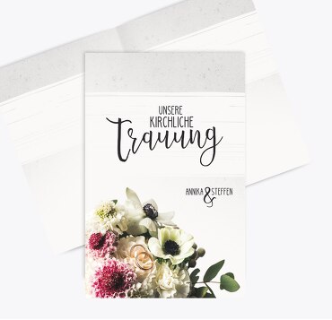 Kirchenheft Umschlag Bouquet