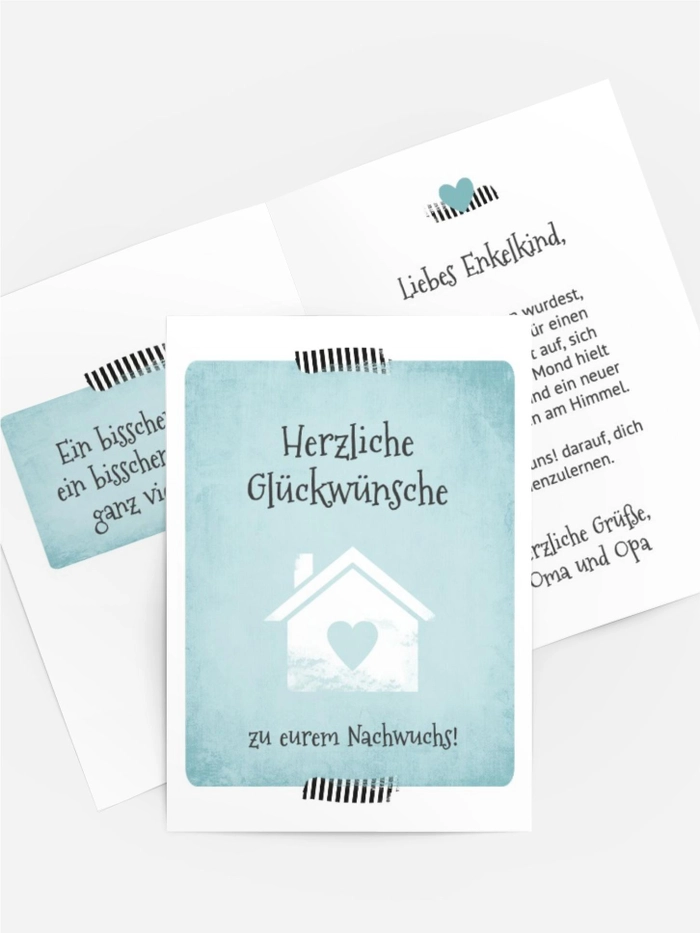 Glückwunschkarte Häuschen Glückwunschkarte Häuschen