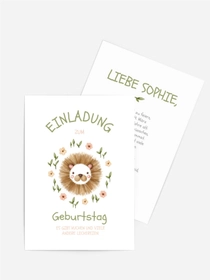 Geburtstagseinladung Löwenmähne