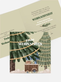 Grußkarte Weihnachten Forstgeschäft