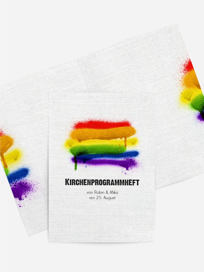 Kircheheft Umschlag Regenbogenliebe
