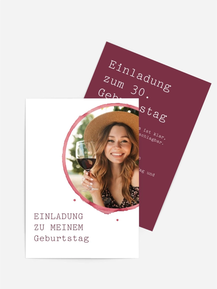 Geburtstagseinladung Lächelnder Kreis