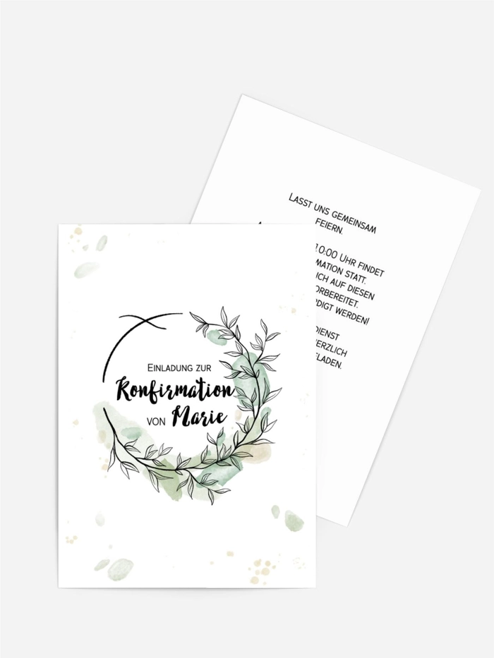 Aquarellflecken und Zweige