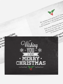 Weihnachtseinladung Merry Christmas