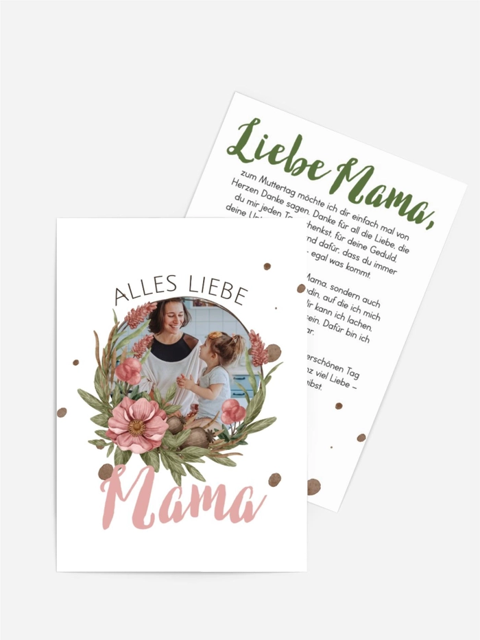 Grußkarte zum Muttertag Mutterkreis