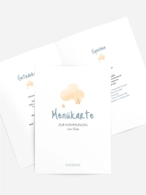 Menükarten Kommunion Geschenkball Menükarten Kommunion Geschenkball