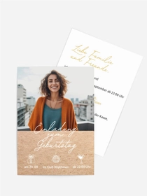 Geburtstagseinladung Disco-LĂ€cheln Geburtstagseinladung Disco-LĂ€cheln