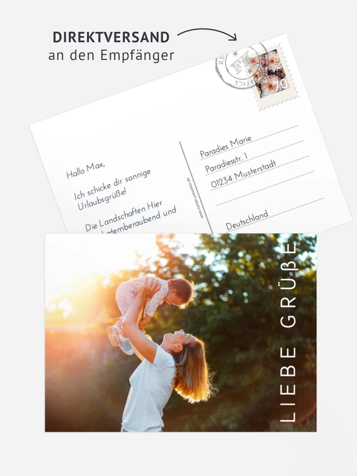 Foto-Postkarten Sicht von oben Foto-Postkarten Sicht von oben