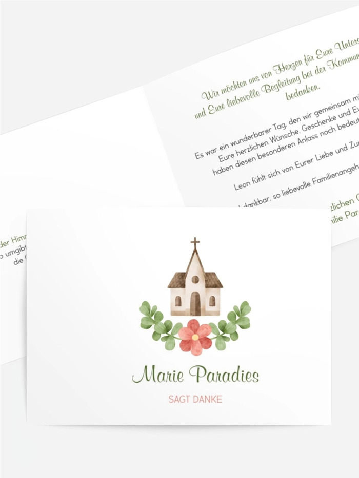Dankeskarte Kommunion Heiliger Tempel Dankeskarte Kommunion Heiliger Tempel