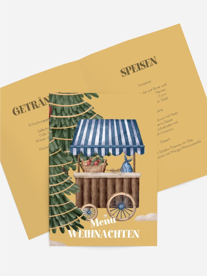 Menükarte Weihnachten Forstgeschäft