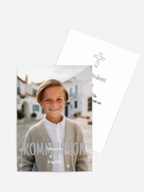 Einladungskarte Kommunion Großer kleiner Junge Einladungskarte Kommunion Großer kleiner Junge
