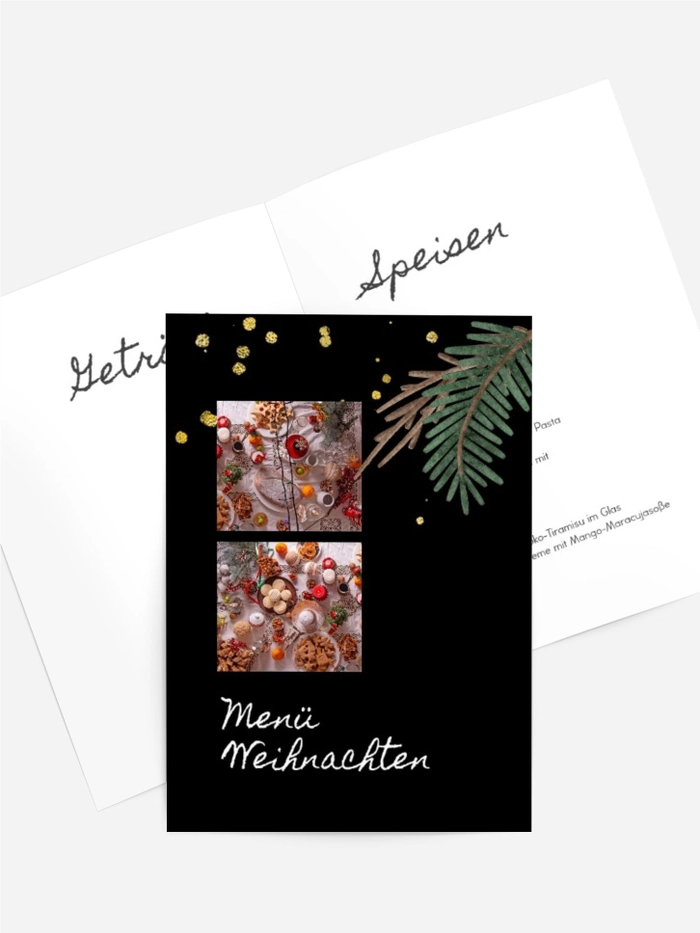 Menükarte Weihnachten Weihnachtsmorgen