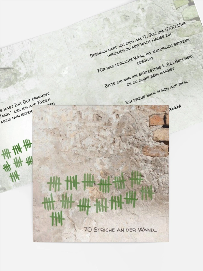Striche an der Wand 70 Striche an der Wand 70