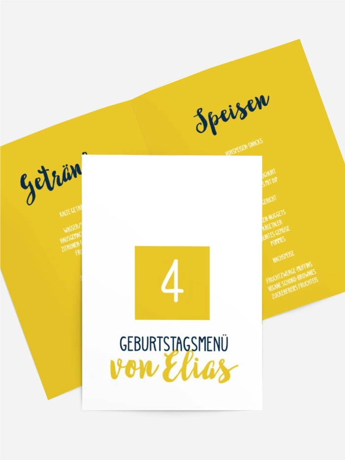 Menükarte Geburtstag Familienecke