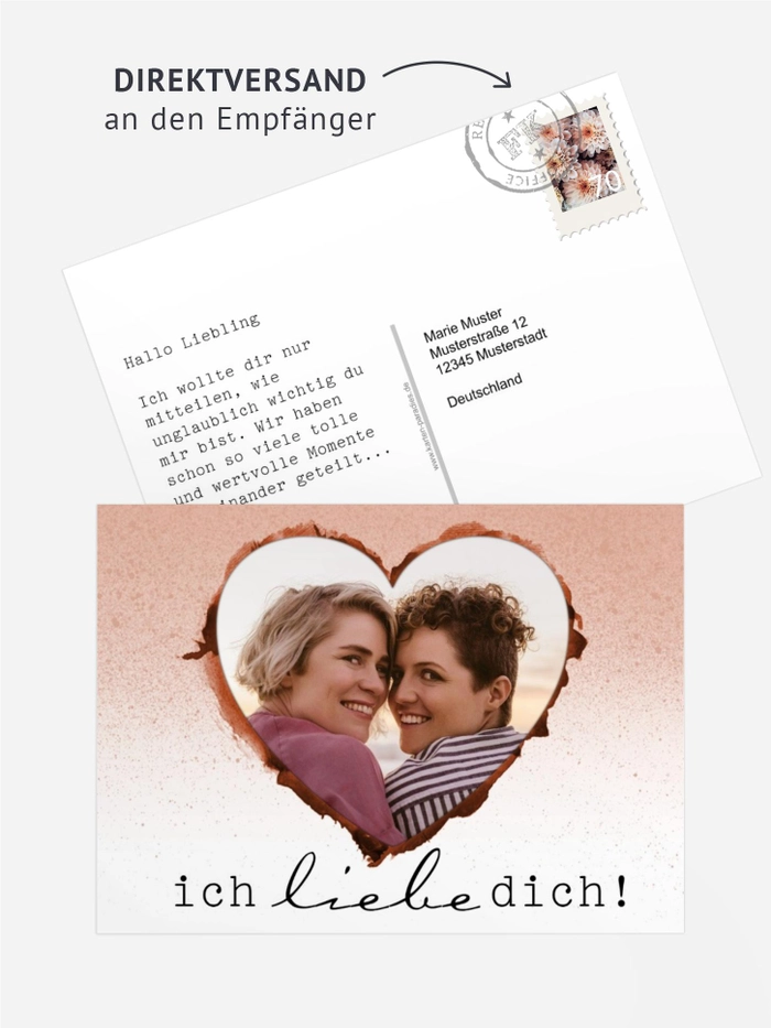 Fotopostkarte Liebe