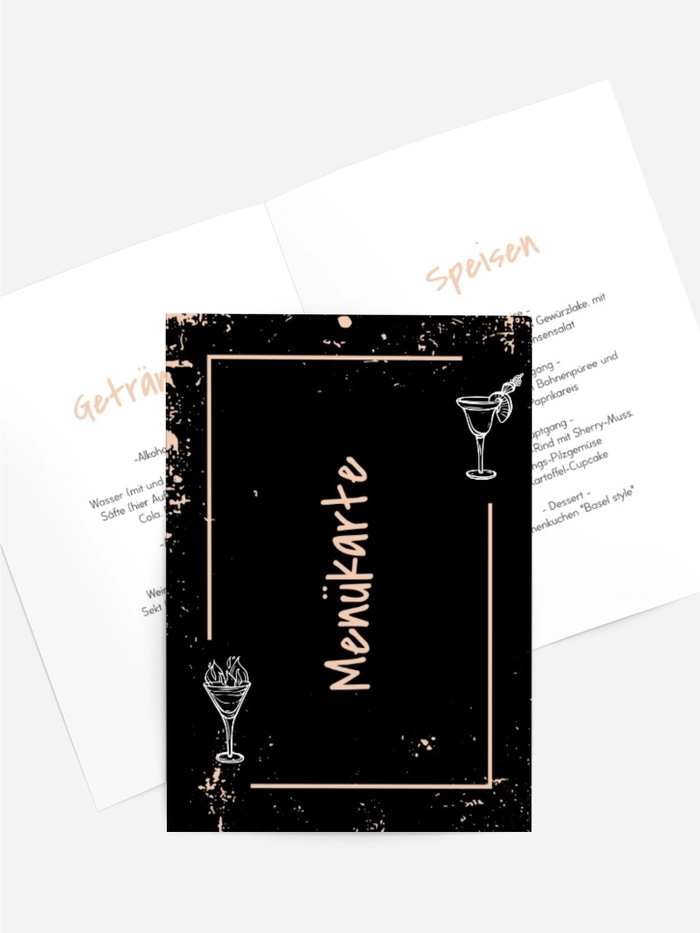 Menükarte Geburtstag Fest des Alters