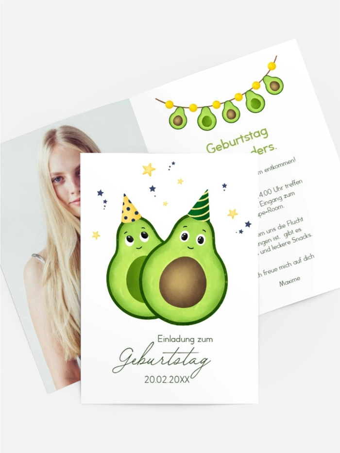 Glückliche Avocado