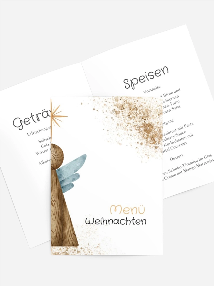 Menükarte Weihnachten Weihnachtsstern