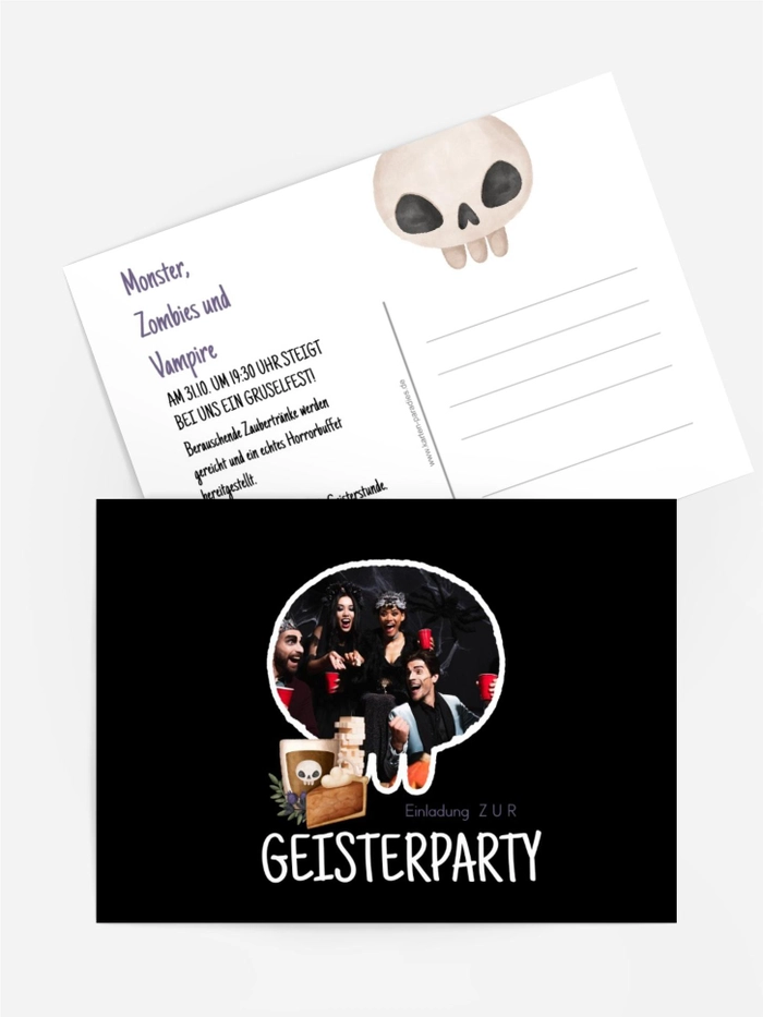 Halloween Einladung  Böse Gesellschaft