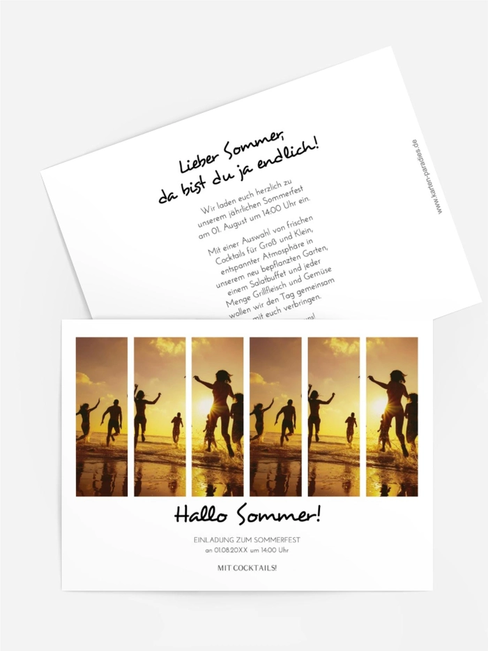 Sommerfest Einladung Sommersonnenuntergang