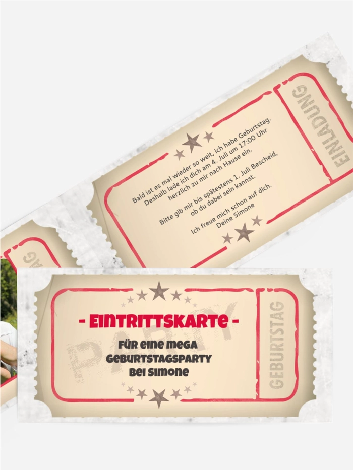 Eintrittskarte Foto Eintrittskarte Foto