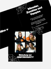Halloween Einladung Hexenfenster