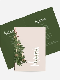 Menükarte Weihnachten Platz am Eigelb