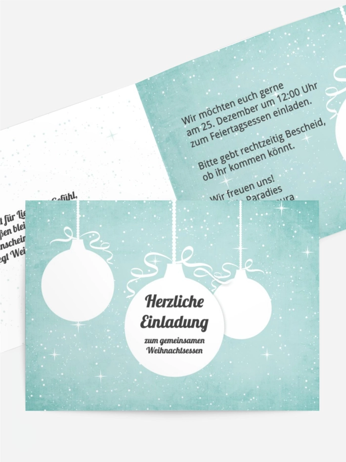 Weihnachtseinladung Sternenglanz