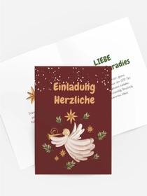 Einladung Weihnachten Haus im Wald Einladung Weihnachten Haus im Wald