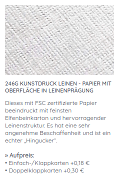 246g kunstdruck leinen - papier mit oberfläche in leinenprägung