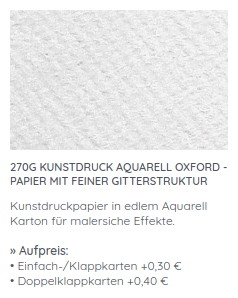 270g kunstdruck aquarell oxford - papier mit feiner gitterstruktur
