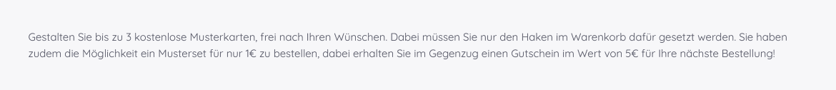 Musterbestellung