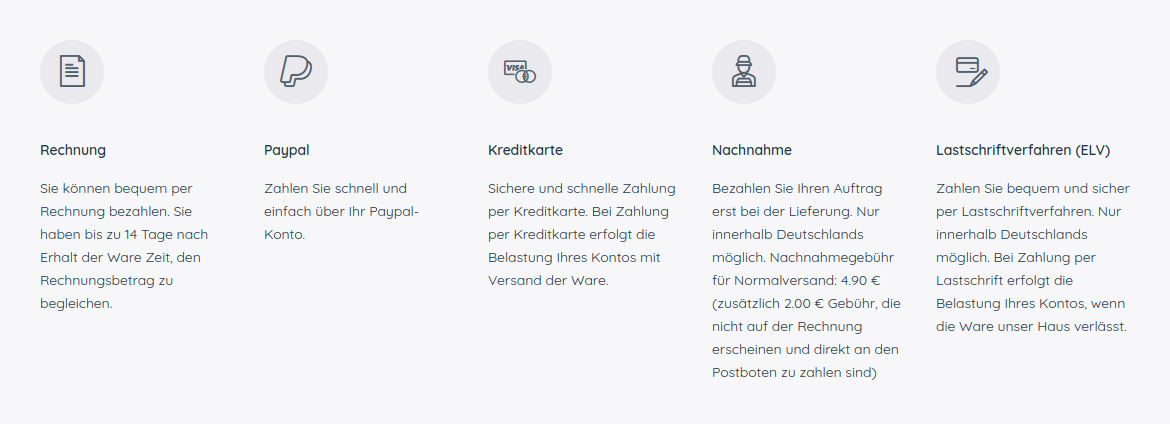 Zahlungsarten