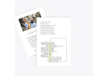 Vatertagskarte Kreuzworträtsel