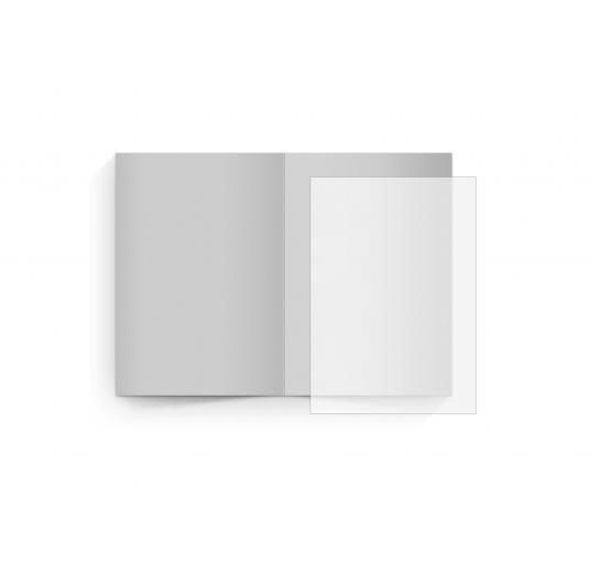 transparentes Einlegeblatt 74 x 105 mm transparent