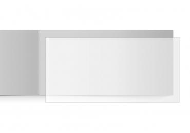 transparentes Einlegeblatt 215 x 105 mm
