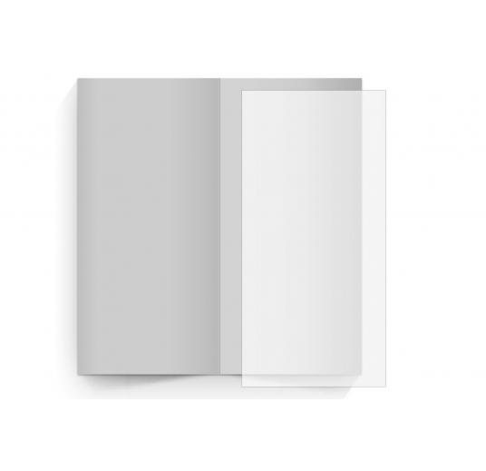 transparentes Einlegeblatt 105 x 215 mm transparent